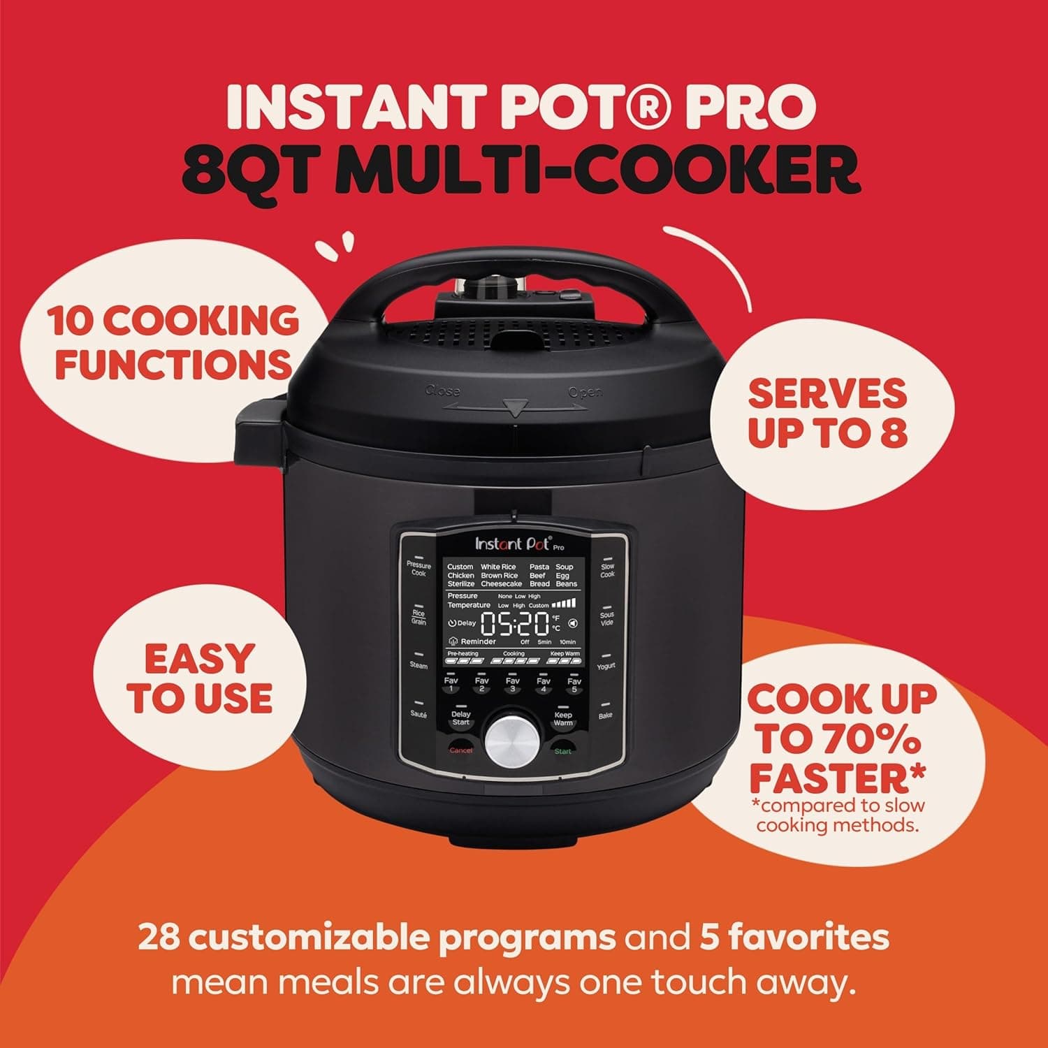 Instant Pot Pro 8-Quart Multi-Use Pressure Cooker and Slow Cooker - image 2