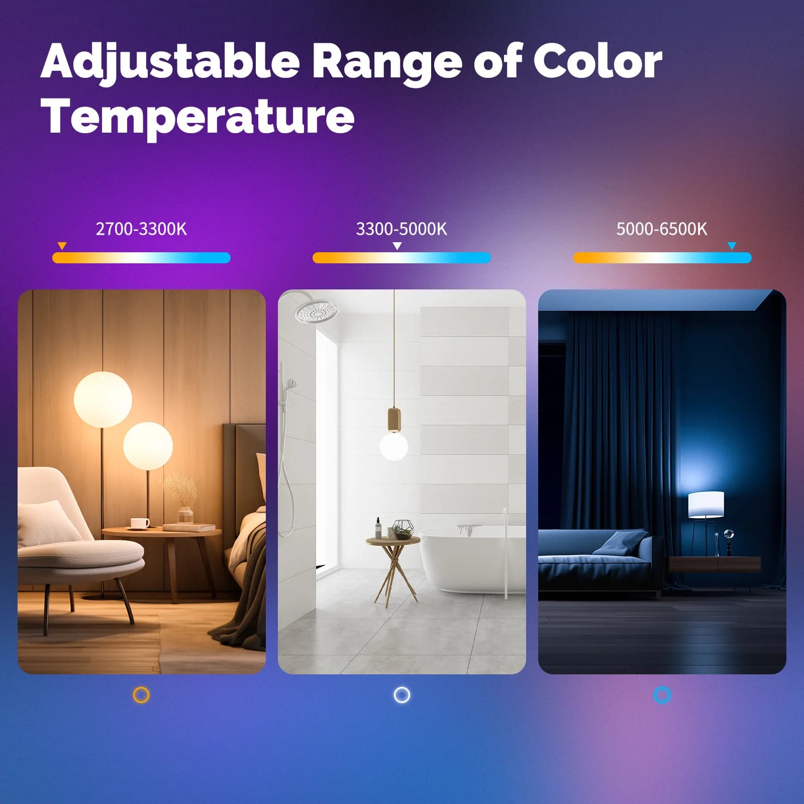 MATTER WIFI Smart LED Bulb Dimmable 14W RGB C+W E27 - image 3