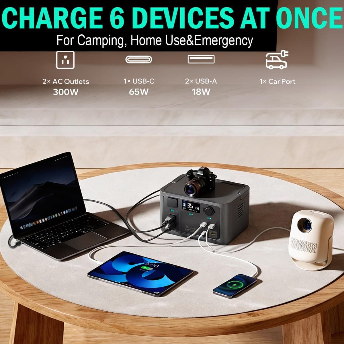 Arkpax 300W LiFePO4 Portable Power Station - image 4