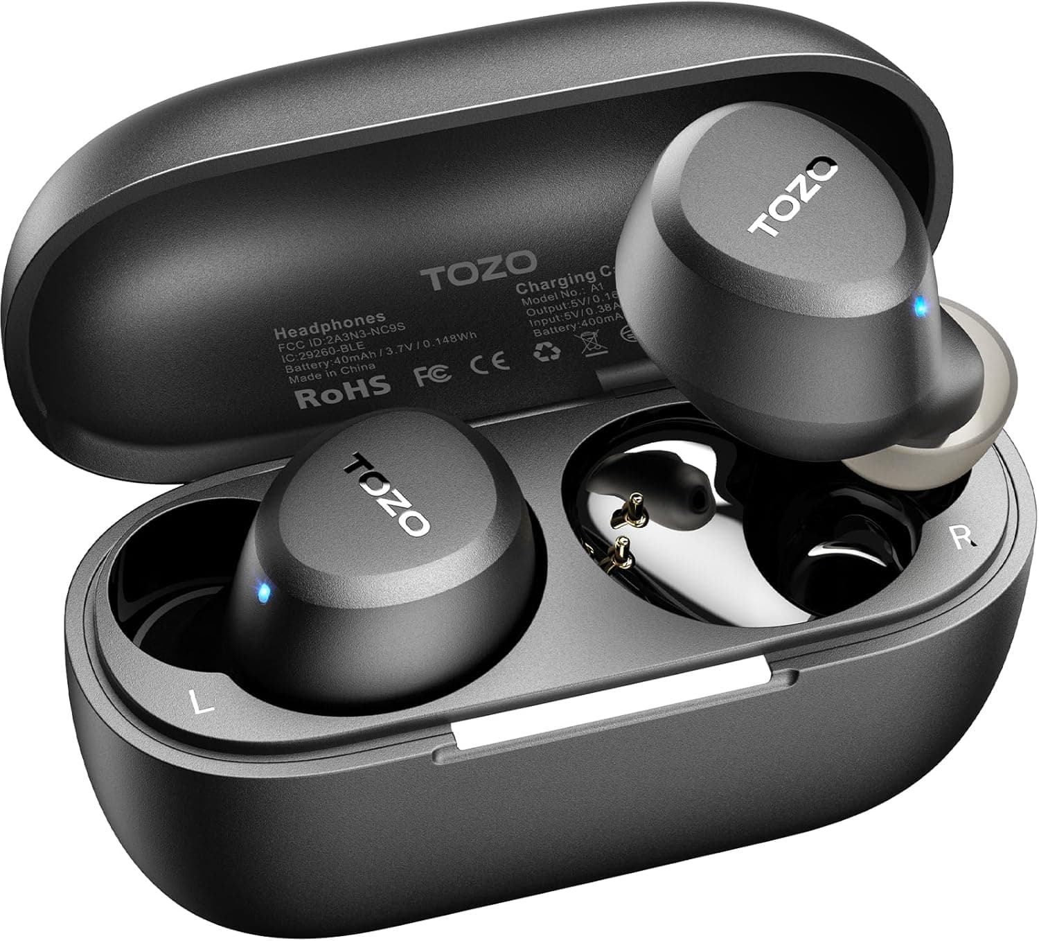 TOZO A1 Lightweight Wireless Earbuds with Charging Case