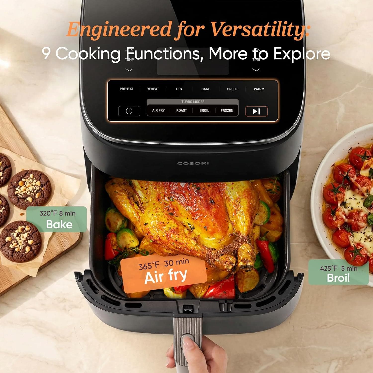 Cosori TurboBlaze 6-Quart Ceramic Basket Air Fryer - image 3