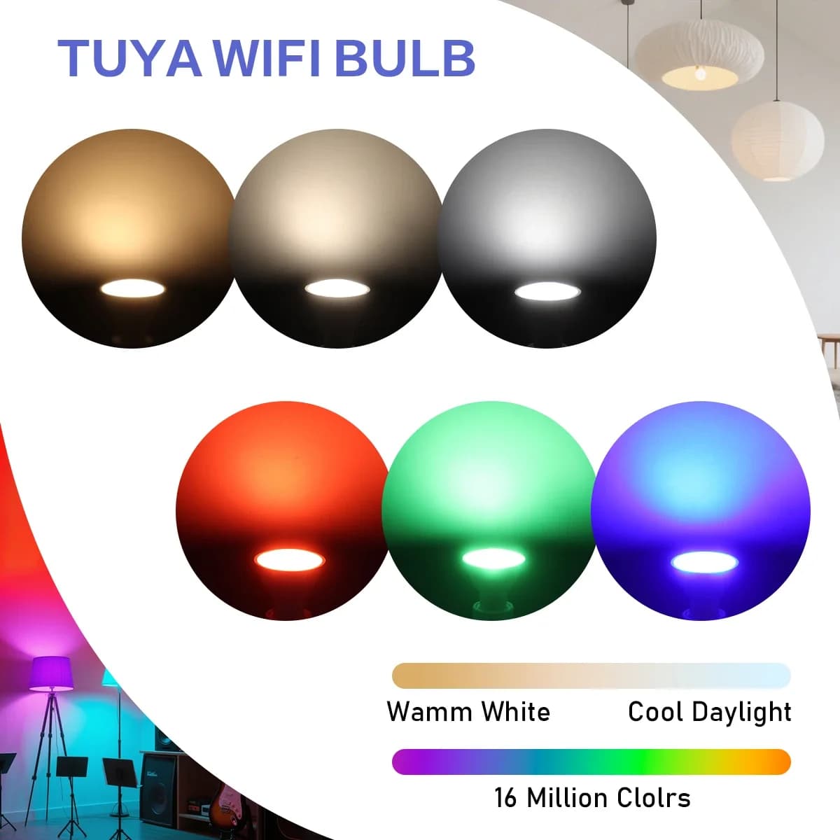 Tuya WiFi GU10 LED Spotlight Smart Light Bulb - image 3