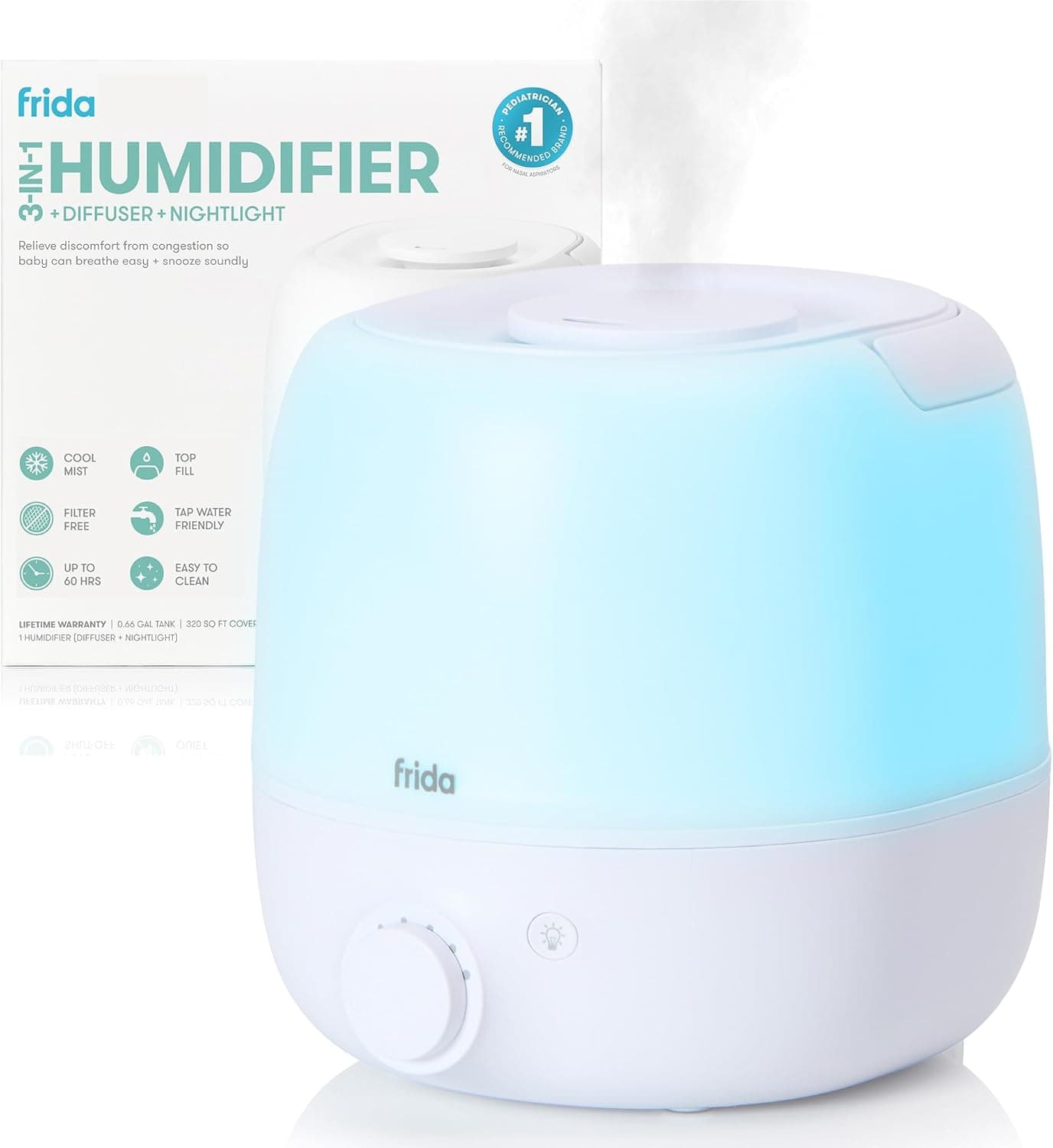 Frida Baby 3-in-1 Cool Mist Top Fill Humidifier