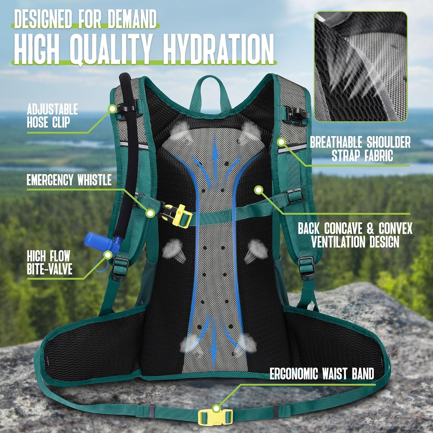 N NEVO RHINO 18L hydration backpack with 3L bladder - image 5