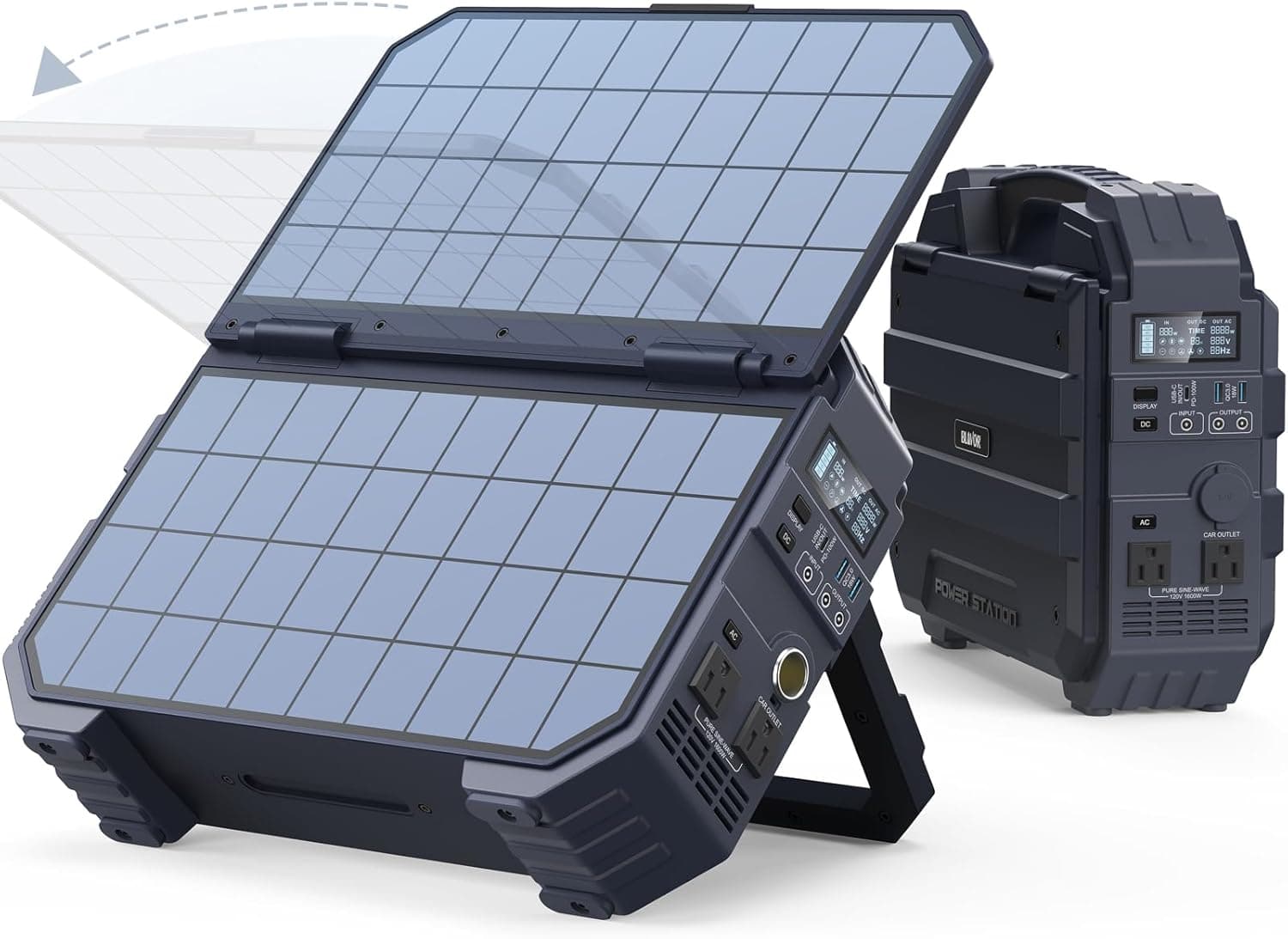 BLAVOR 1600W Portable Power Station with Built-in Solar