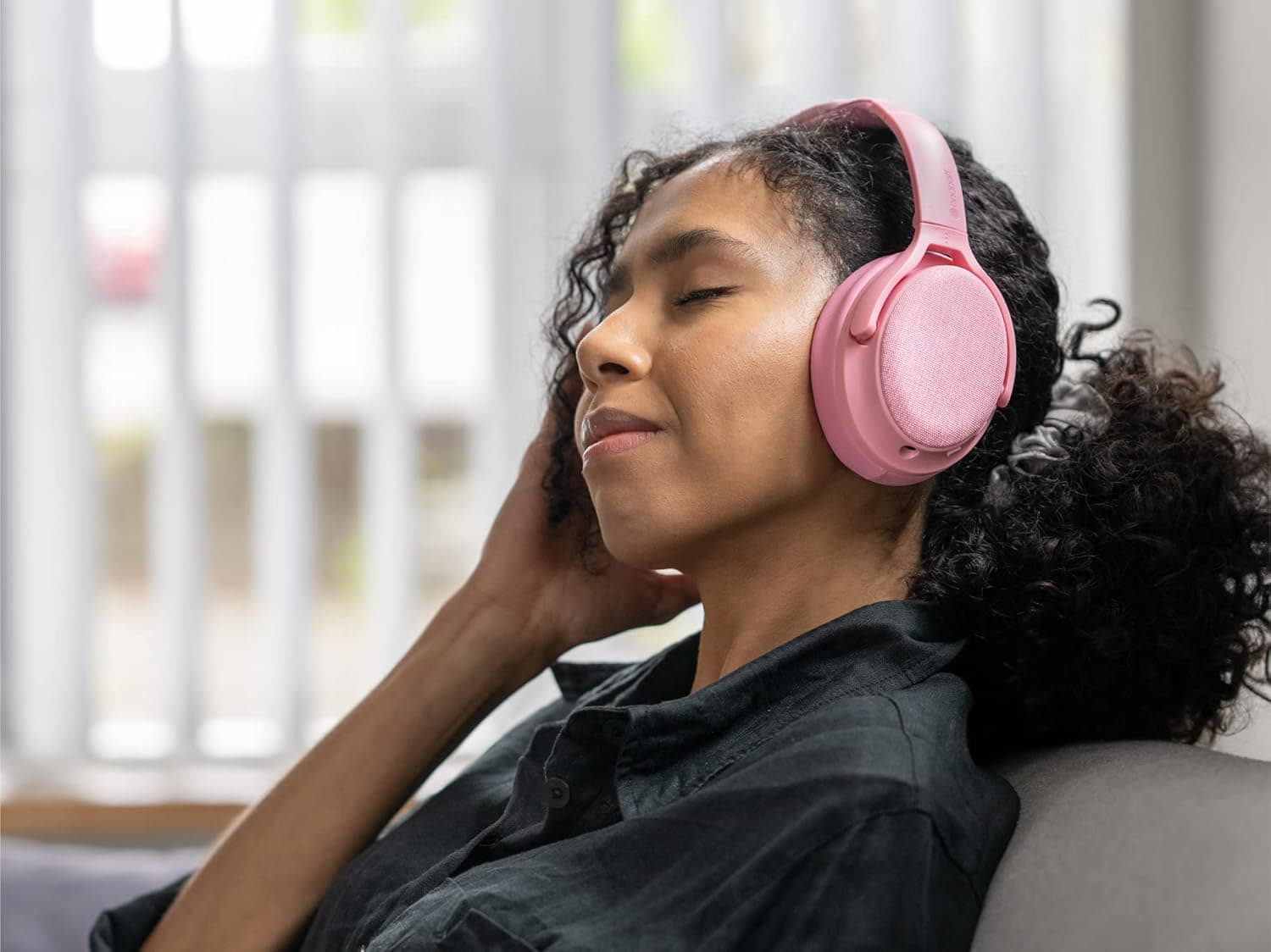 ONANOFF Made for Amazon ANC Bluetooth Headphones in Pink - image 3