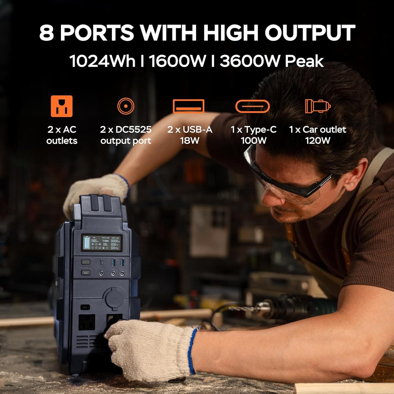 BLAVOR 1600W Portable Power Station with Built-in Solar - image 4