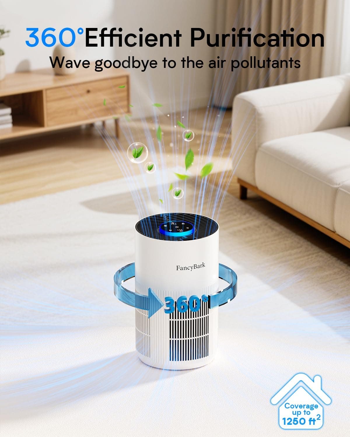 FancyBark H14 True HEPA Air Purifier with Aroma Function - image 2
