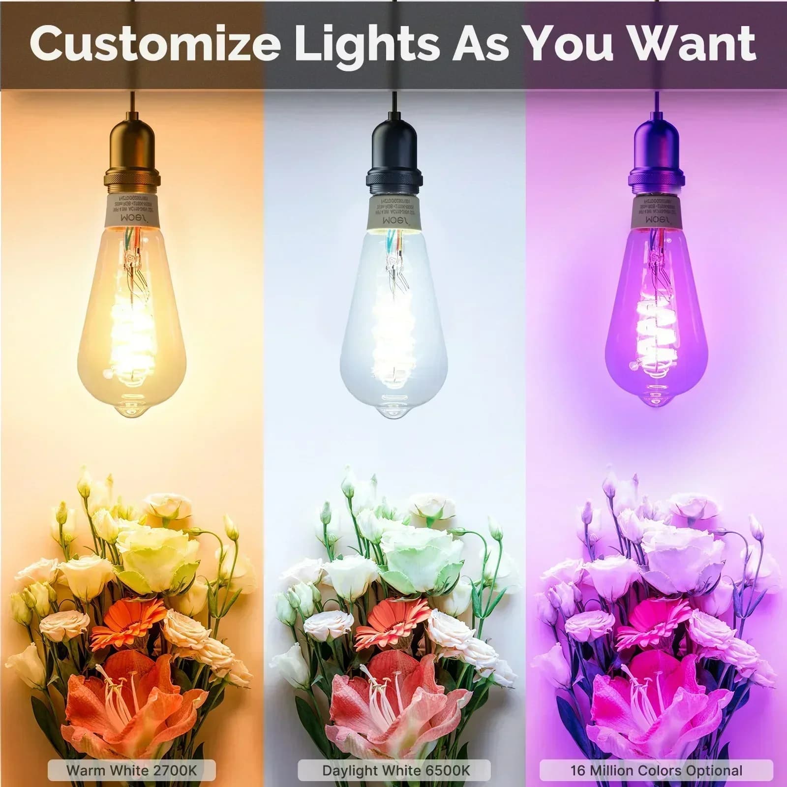 MOES Smart ST64 Edison LED Light Bulbs - image 2