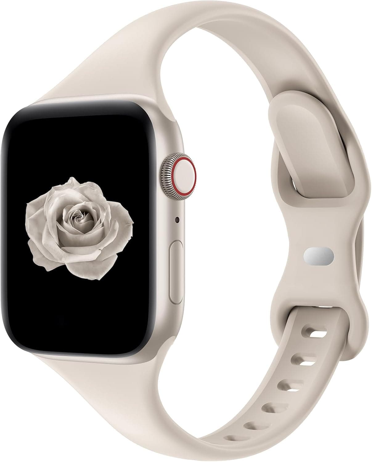 Slim Silicone Replacement Strap for Apple Watch - Starlight