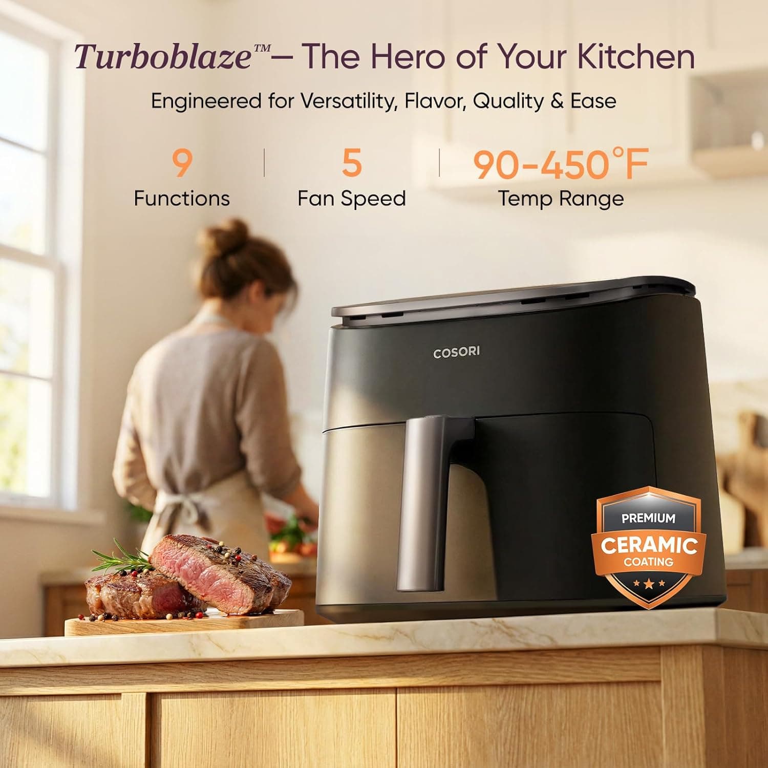Cosori TurboBlaze 6-Quart Ceramic Basket Air Fryer - image 2