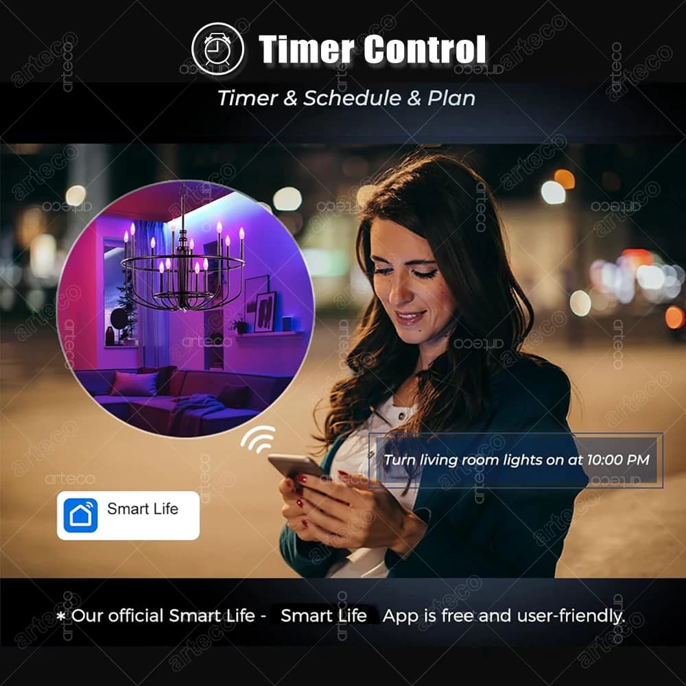 Tuya E27 GU10 E14 Smart LED Bulb - image 4