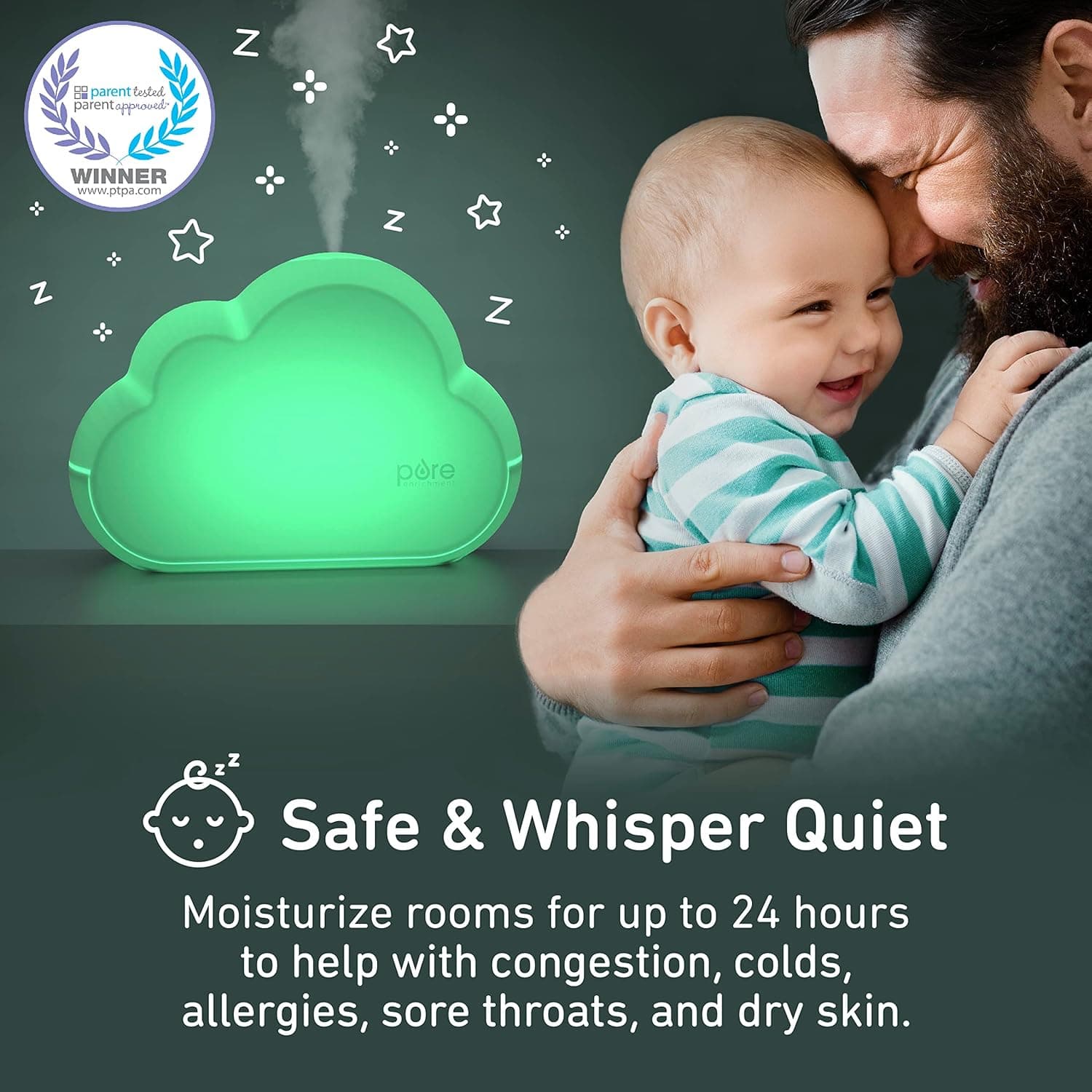 Pure Enrichment PureBaby Cloud Cool Mist Humidifier - image 2