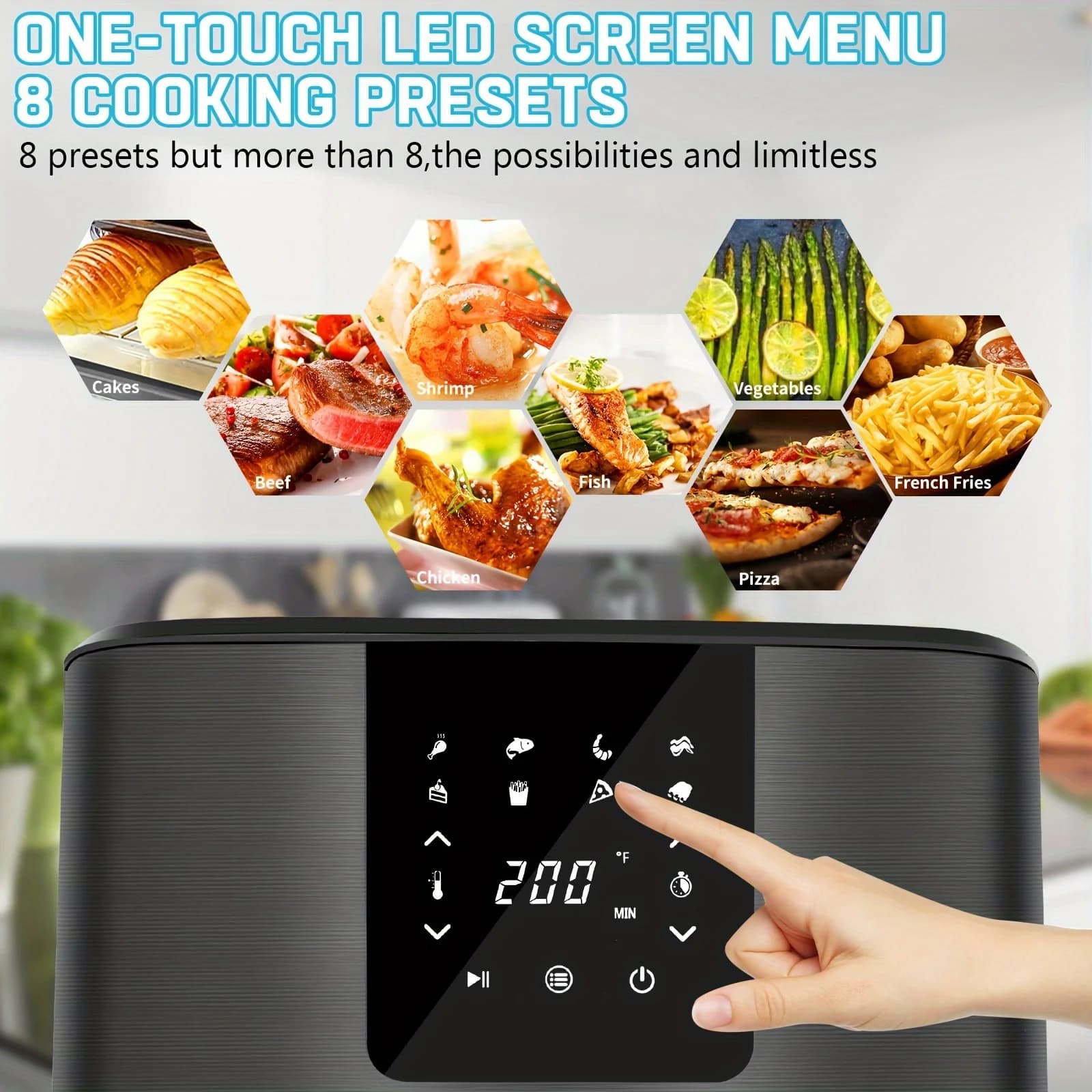KitCook Large Air Fryer, 7QT AirFryer Cooker - image 3