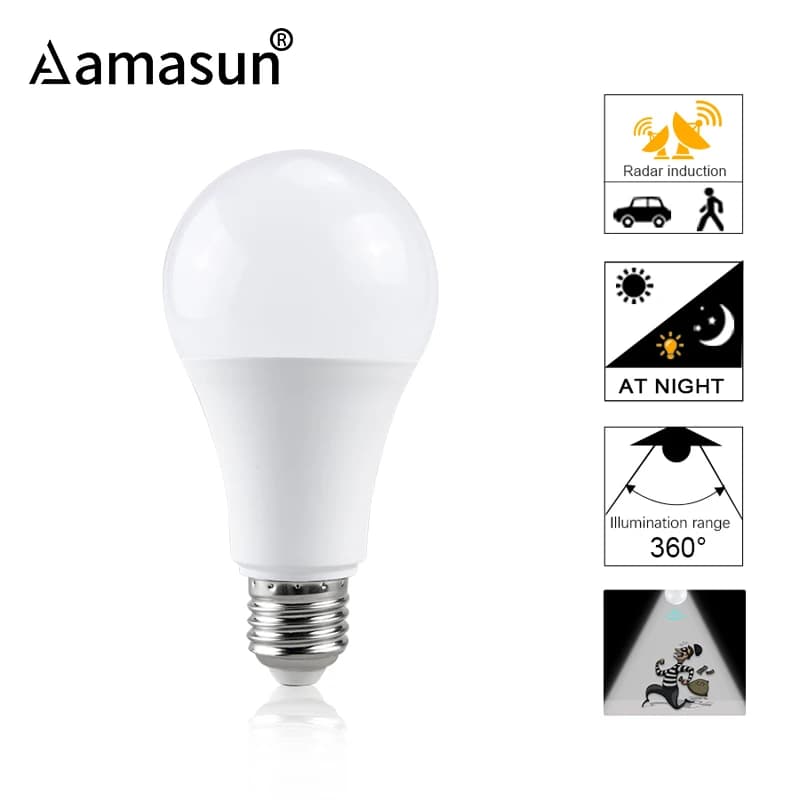 LED E27 Radar Motion Sensor Light Bulb
