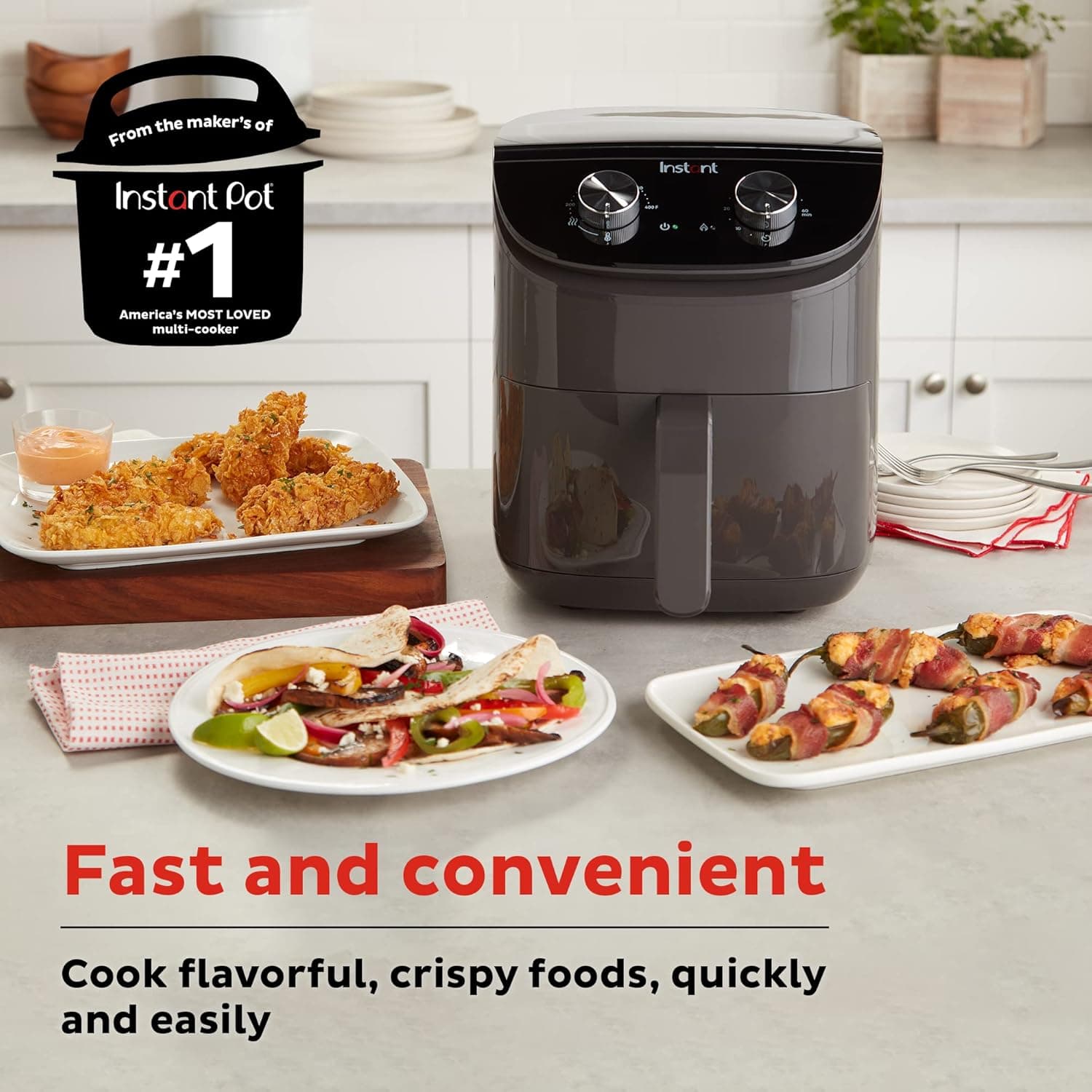 Instant Pot Essentials 4-Quart Air Fryer with Manual Dials - image 2