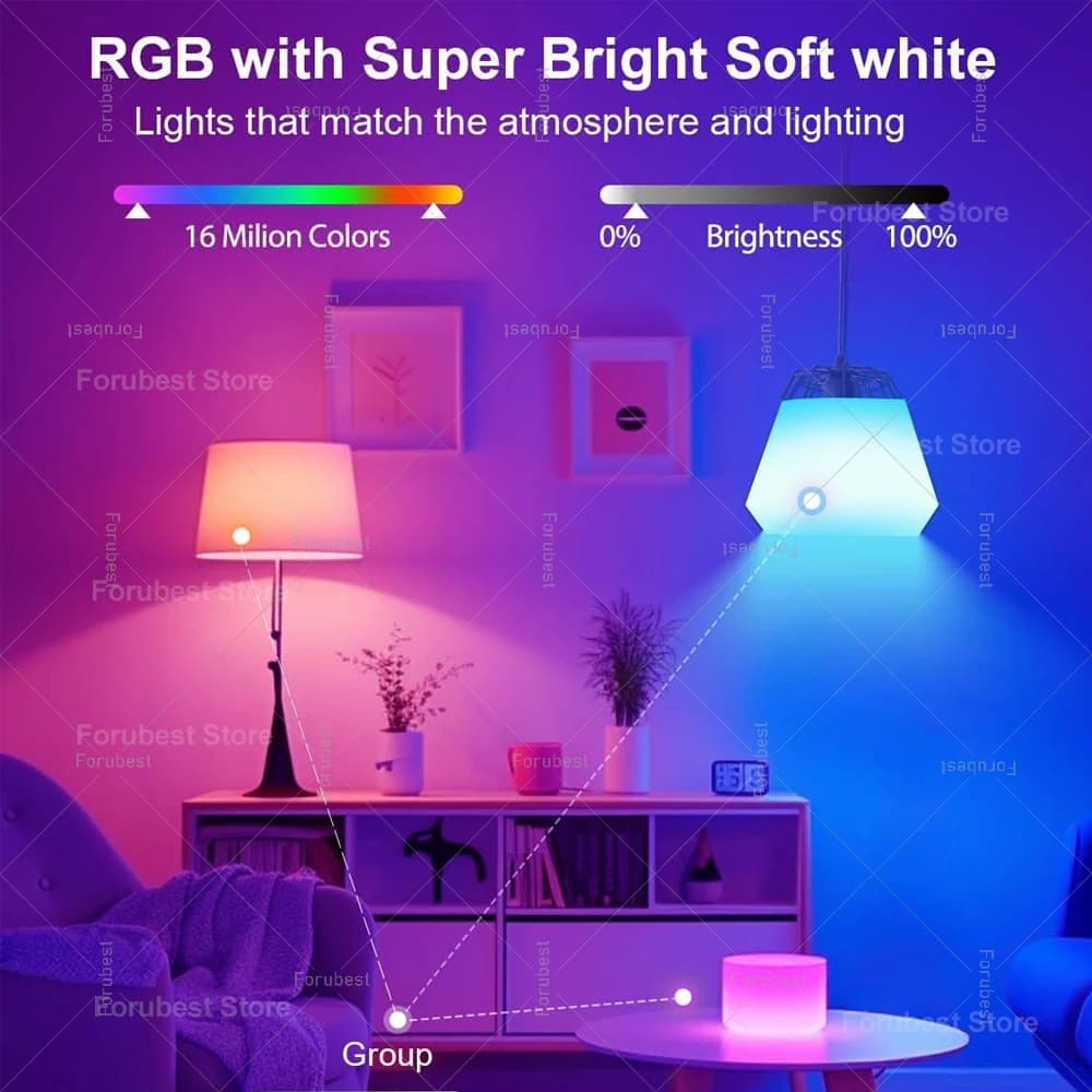 Tuya Smart LED Light Bulb E27 RGB 15W 20W - image 2