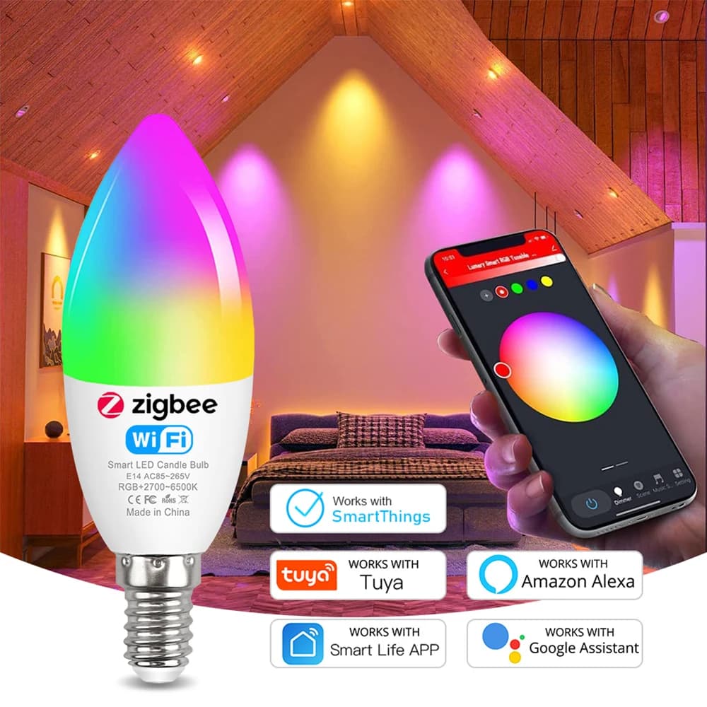 Tuya Smart E14 ZigBee Candle Light Bulb