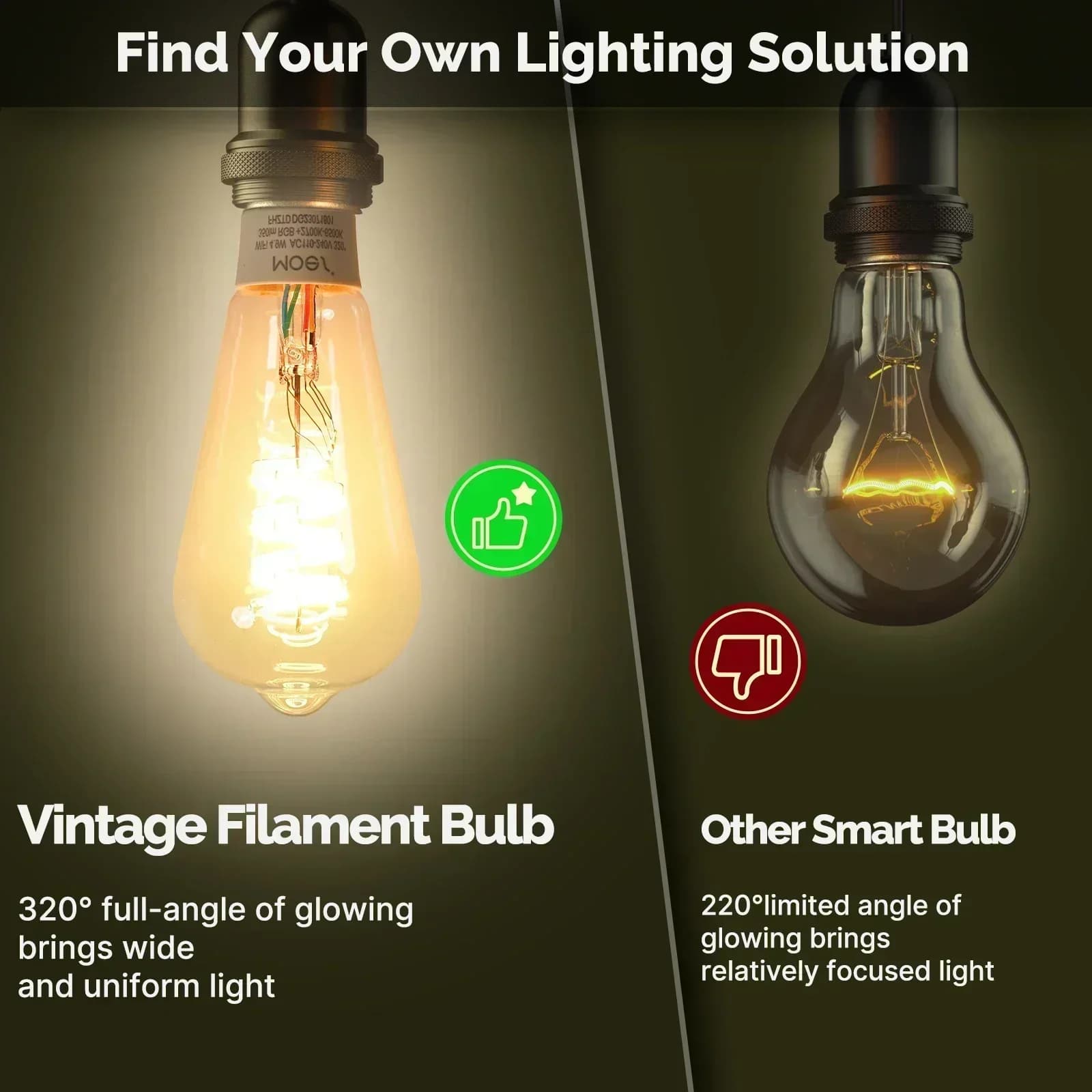 MOES Smart ST64 Edison LED Light Bulbs - image 5