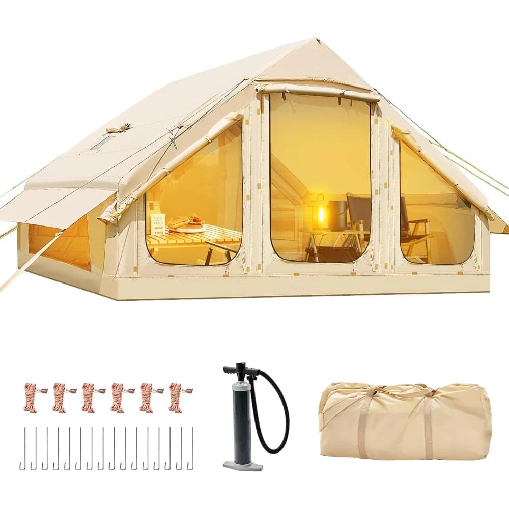 Inflatable Camping Tent - Waterproof Air Tent for Families