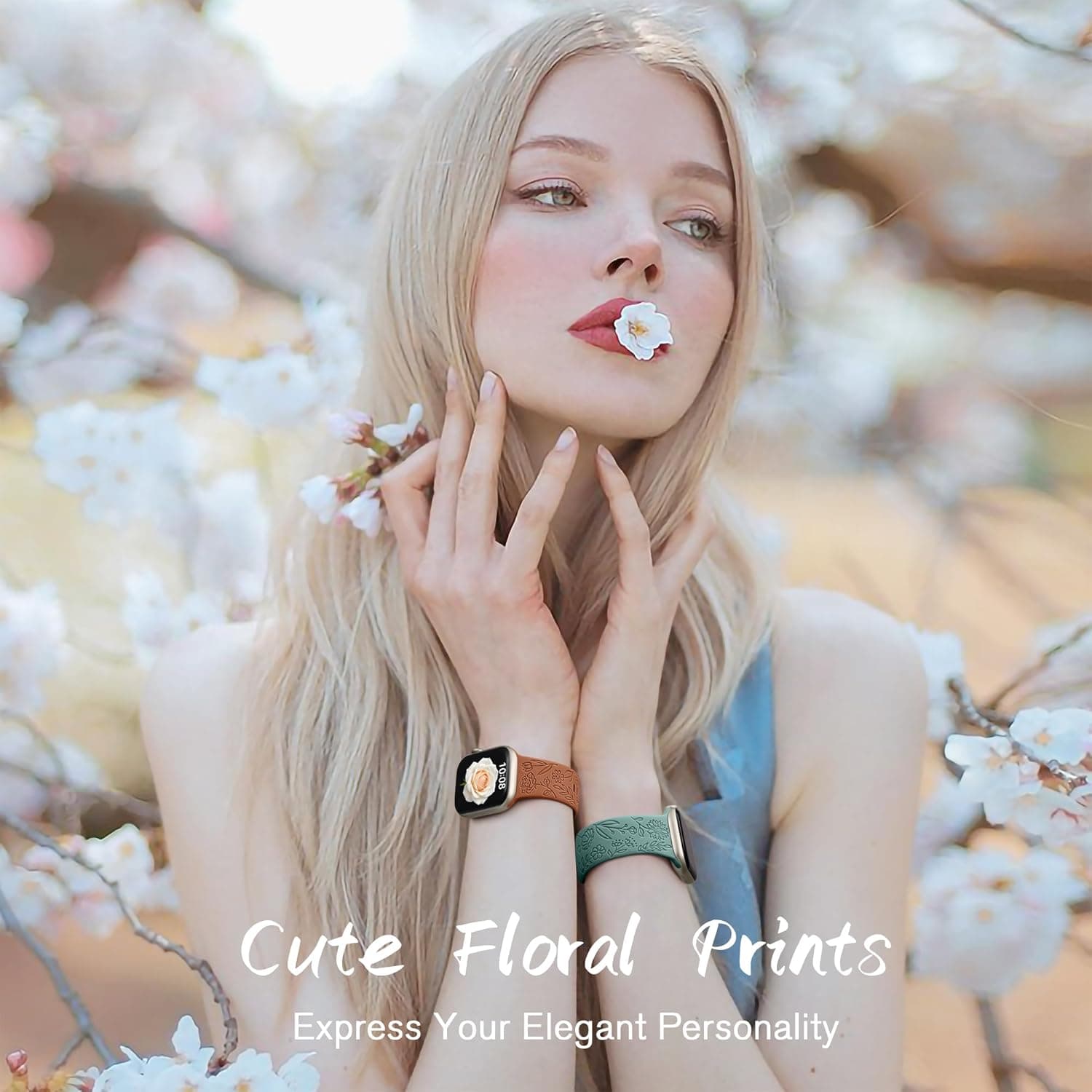 Stylish SNBLK Floral Bands for Apple Watch - 6 Pack - image 2
