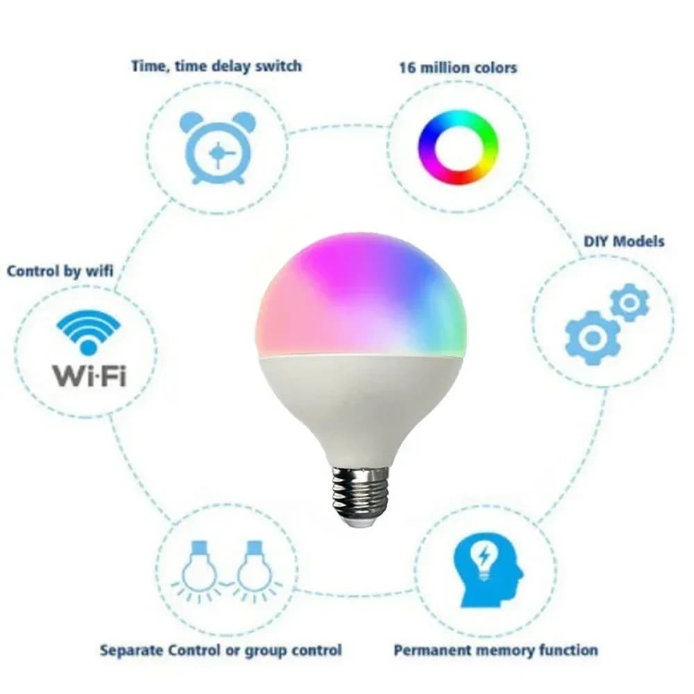 Melery G95 Wifi Smart E27 LED Light Bulb - image 2