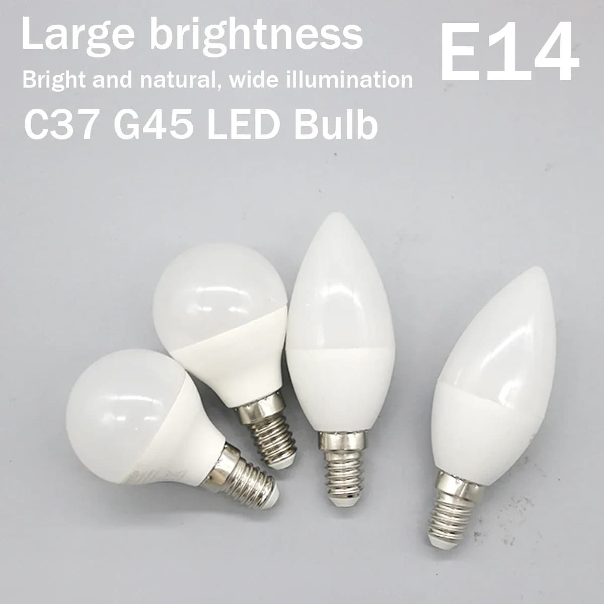 Mini E14 LED Light Bulbs 5W G45 C37 - image 2