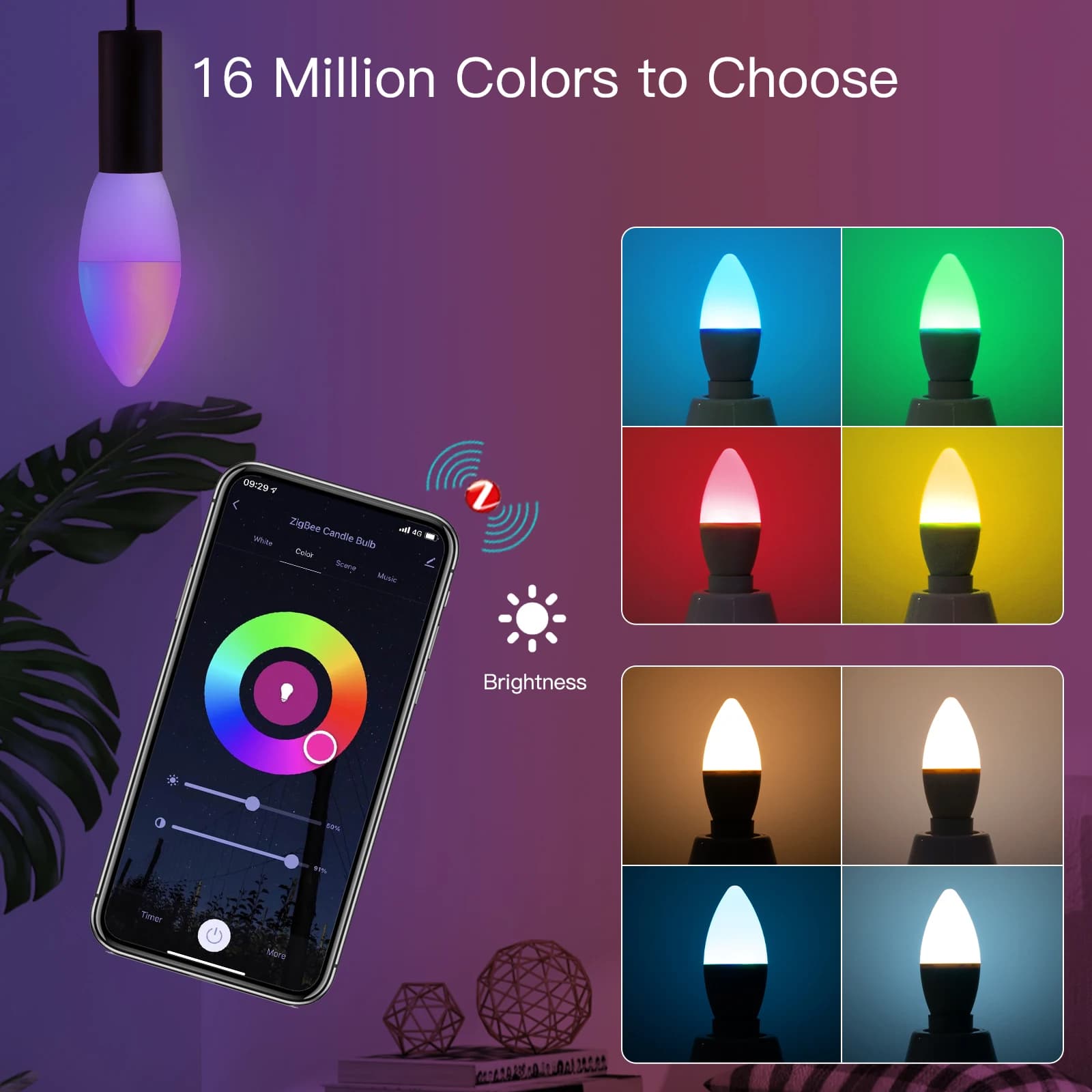 MOES Smart Zigbee LED Candle Bulb E14 - image 3