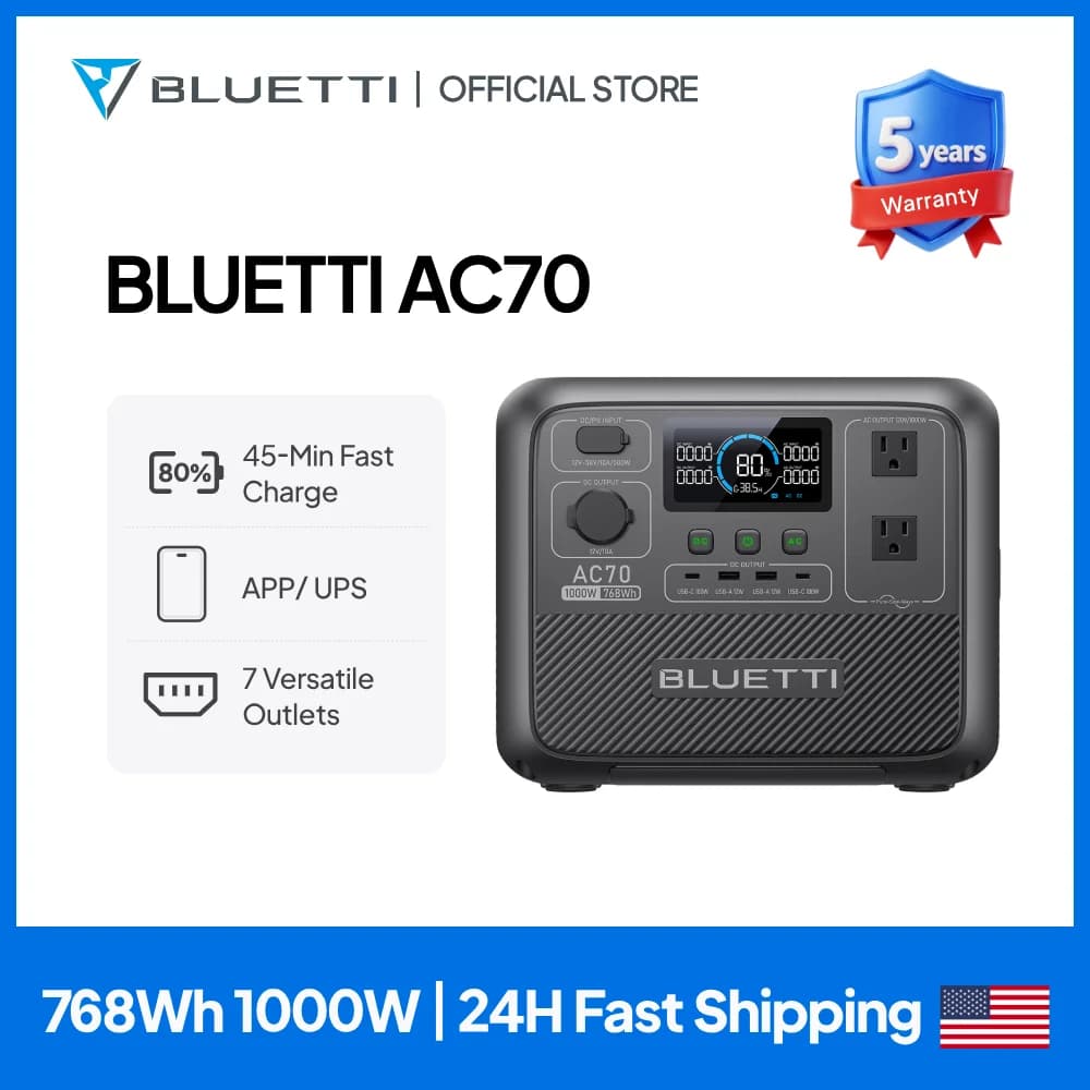 BLUETTI AC70 Portable Power Station