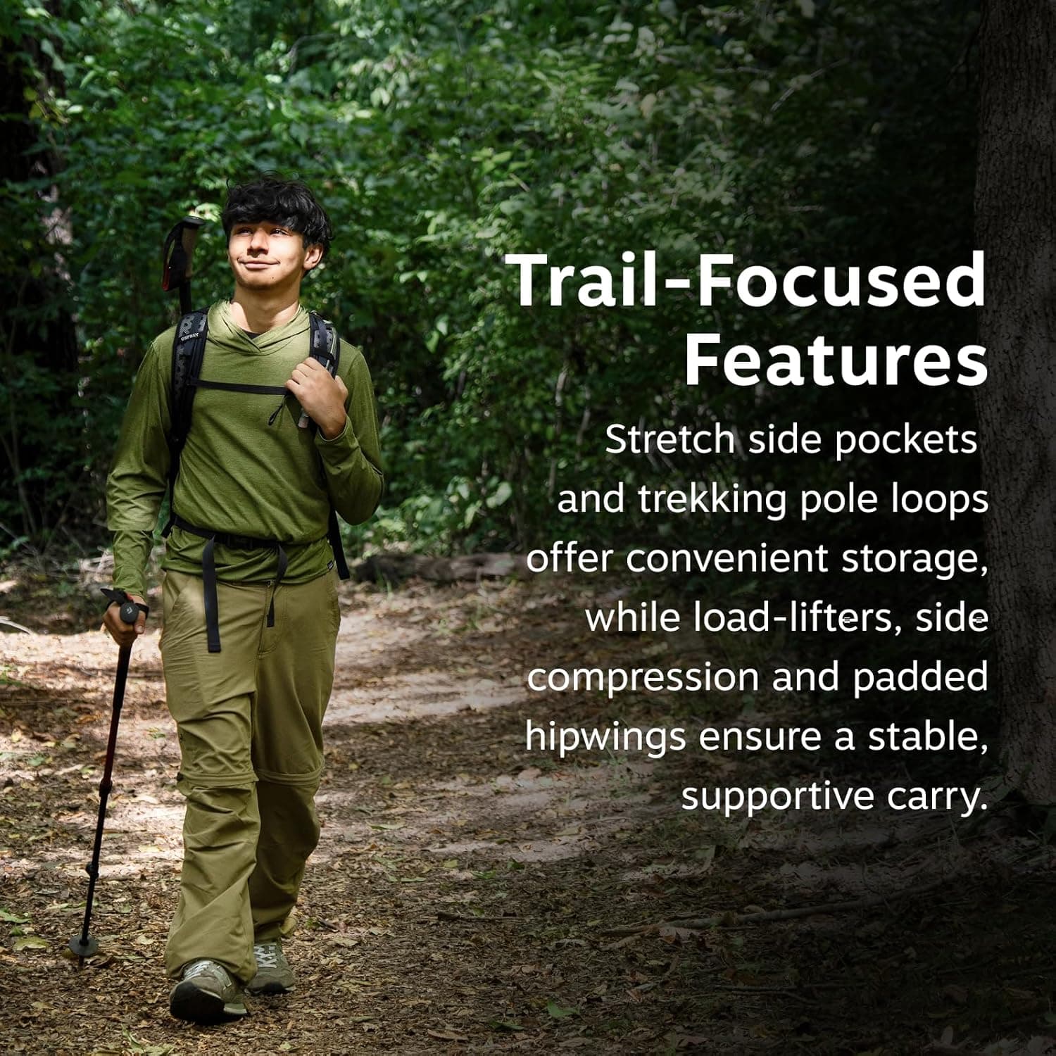 Osprey Hikelite 18L hiking backpack with rain cover - image 4