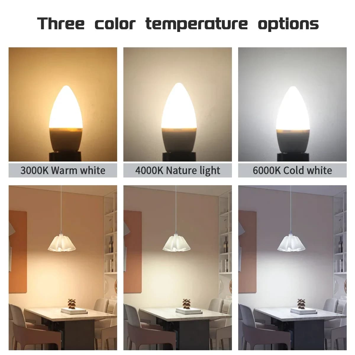 Mini E14 LED Light Bulbs 5W G45 C37 - image 4