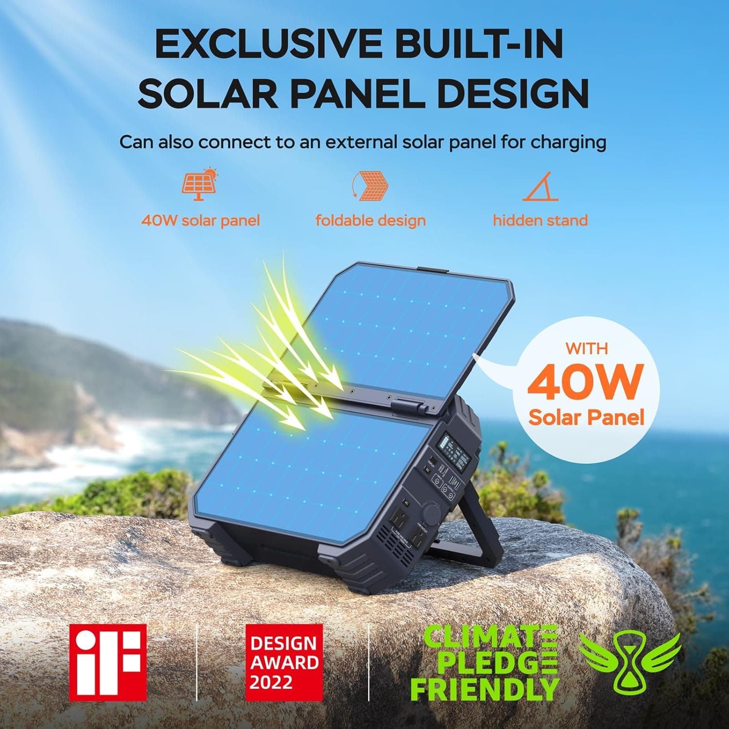 BLAVOR 1600W Portable Power Station with Built-in Solar - image 2