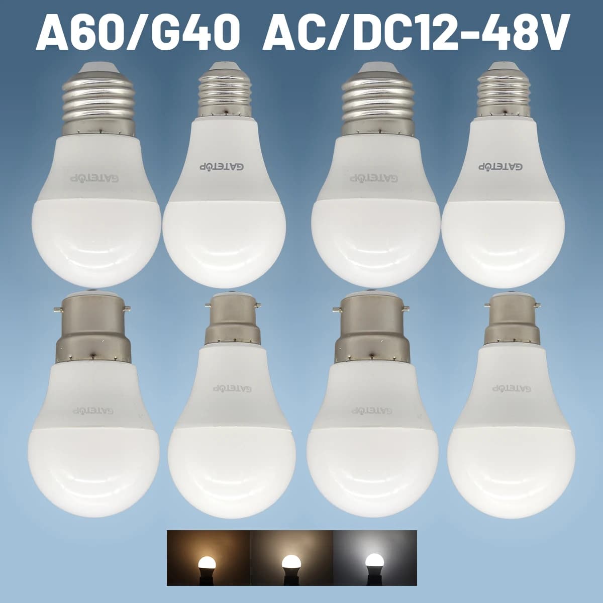 LED Light Bulbs 8PCS E27 B22 3W 5W 10W
