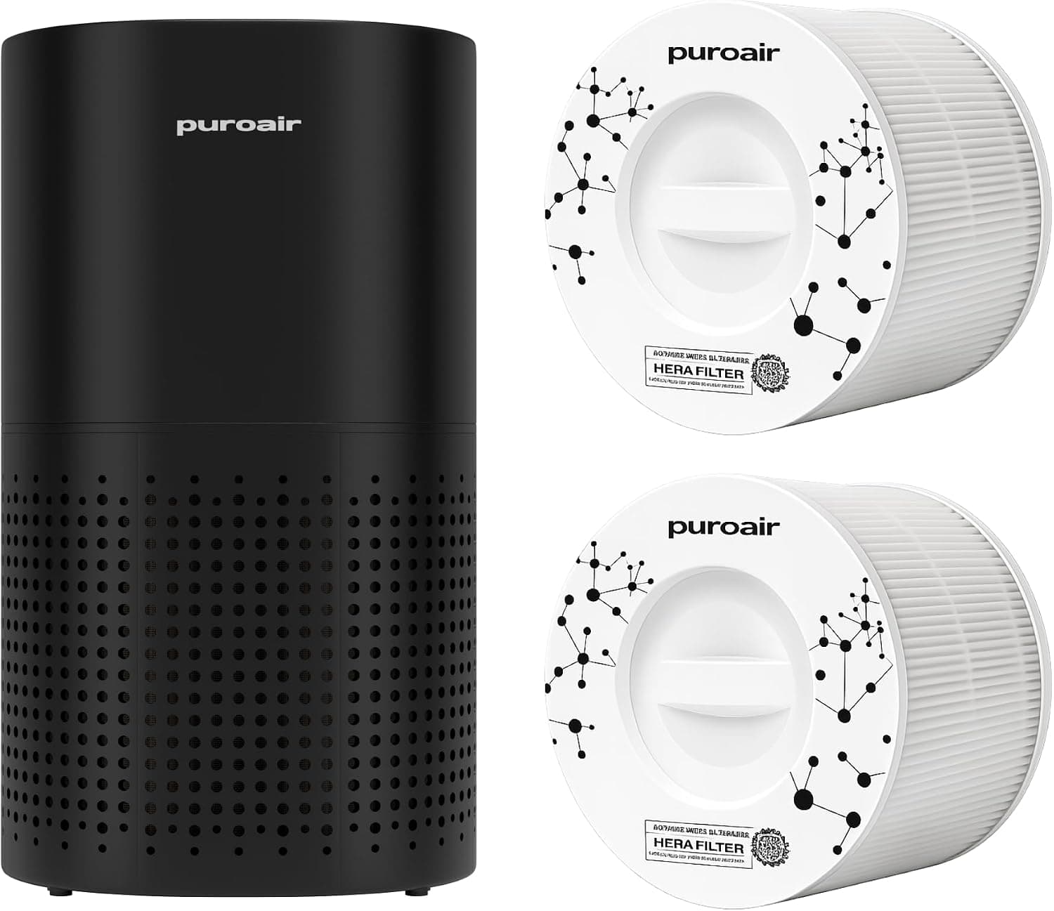 PuroAir 240 HEPA Air Purifier with 2 Replacement Filters