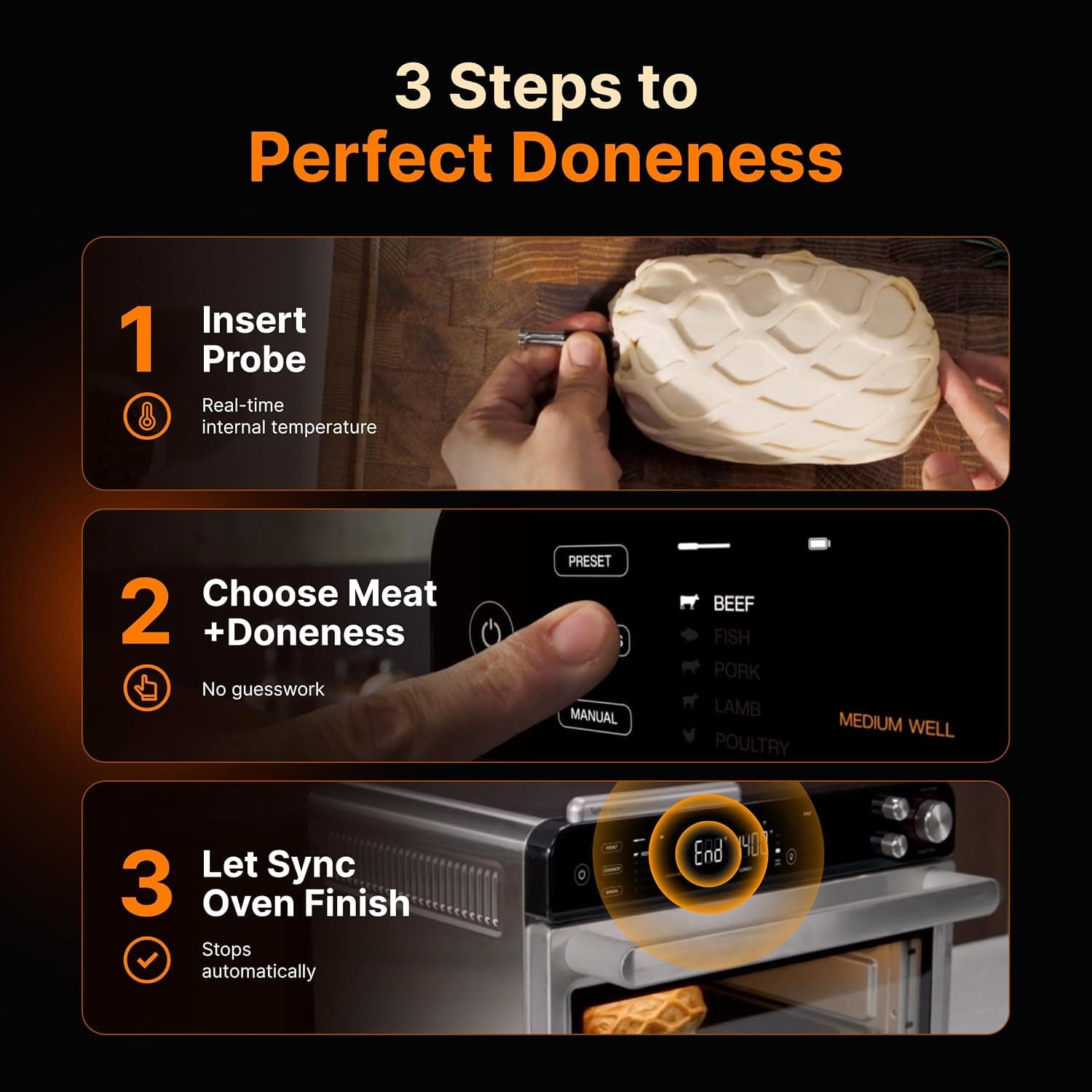 Typhur Sync countertop air fryer toaster oven with probe - image 3