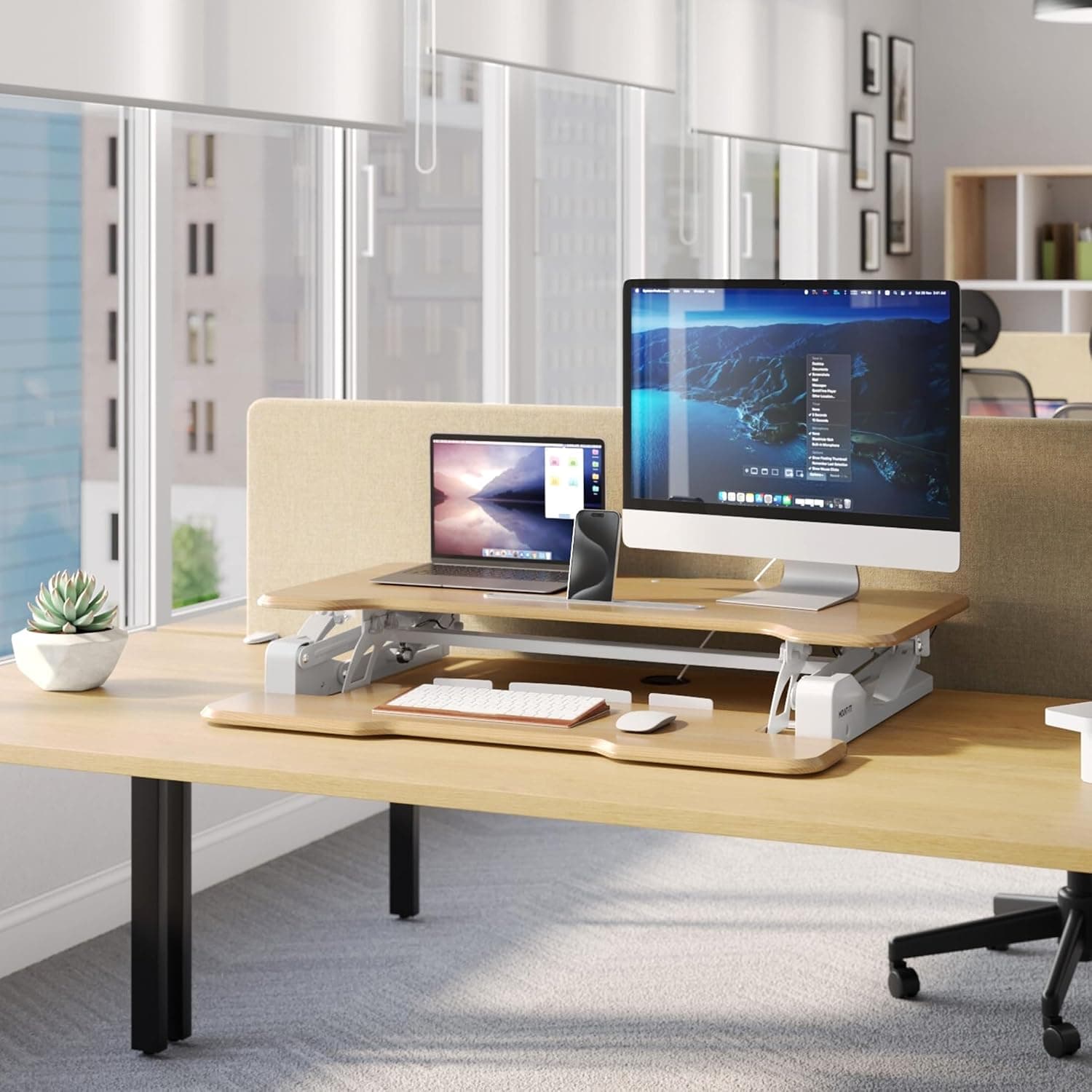 Mount-It! 38-Inch Standing Desk Converter for Dual Monitors - image 5