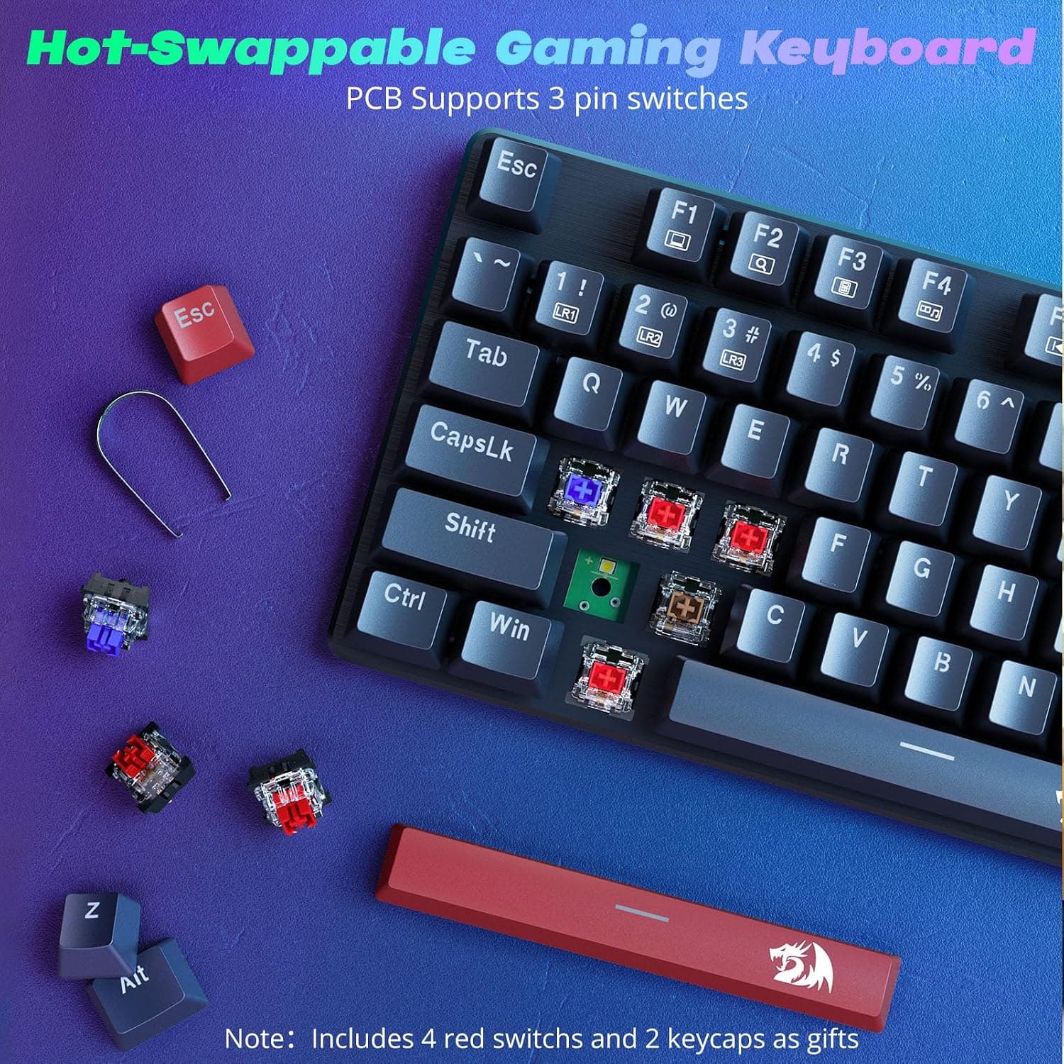 Redragon K671 Wired Mechanical Gaming Keyboard with Red Switches - image 5