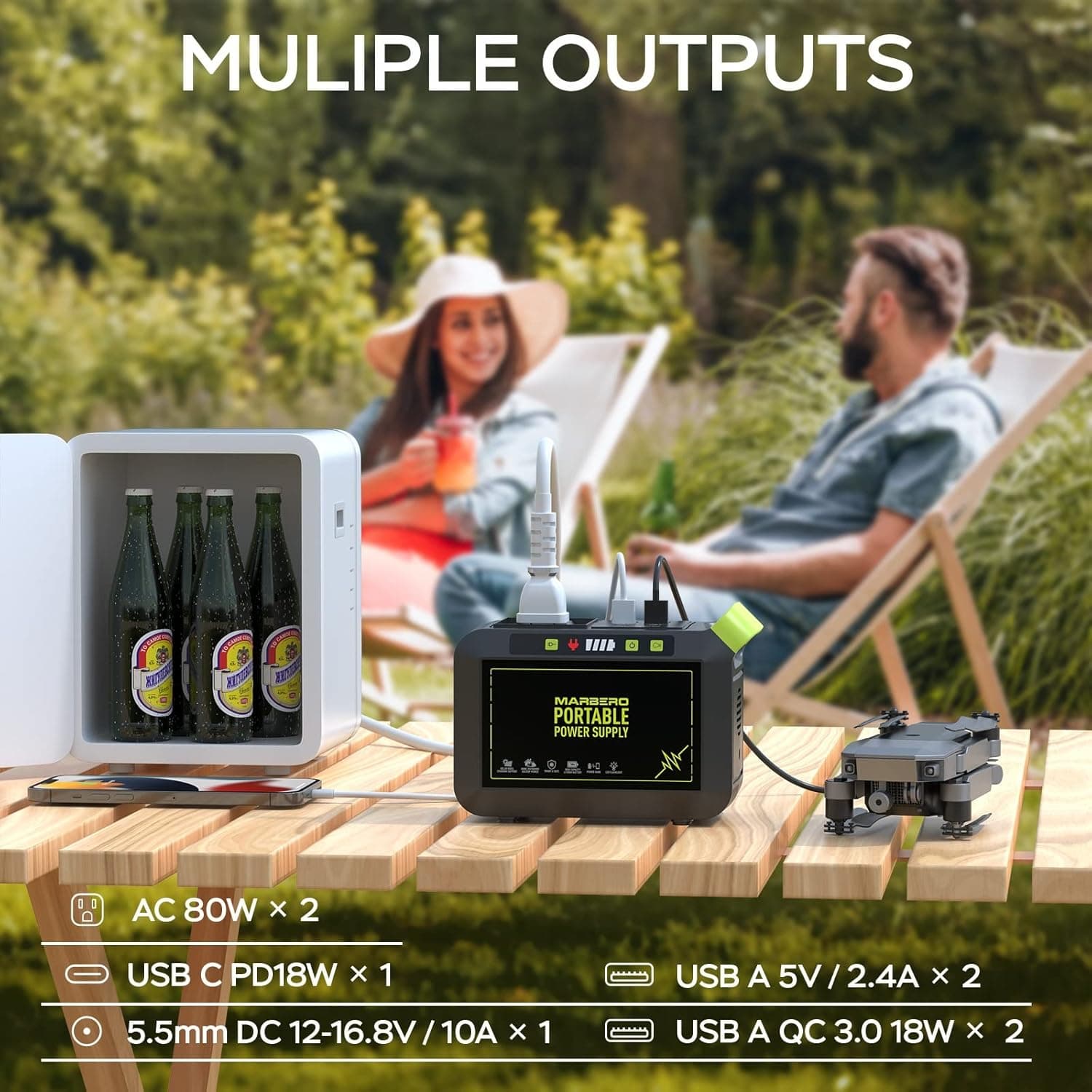 MARBERO 88Wh Portable Power Station with AC Outlet - image 2