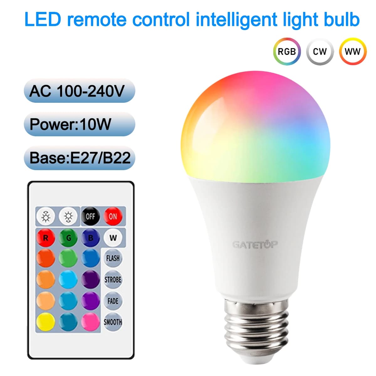 E27 RGB Lamp Spotlight Bulb LED