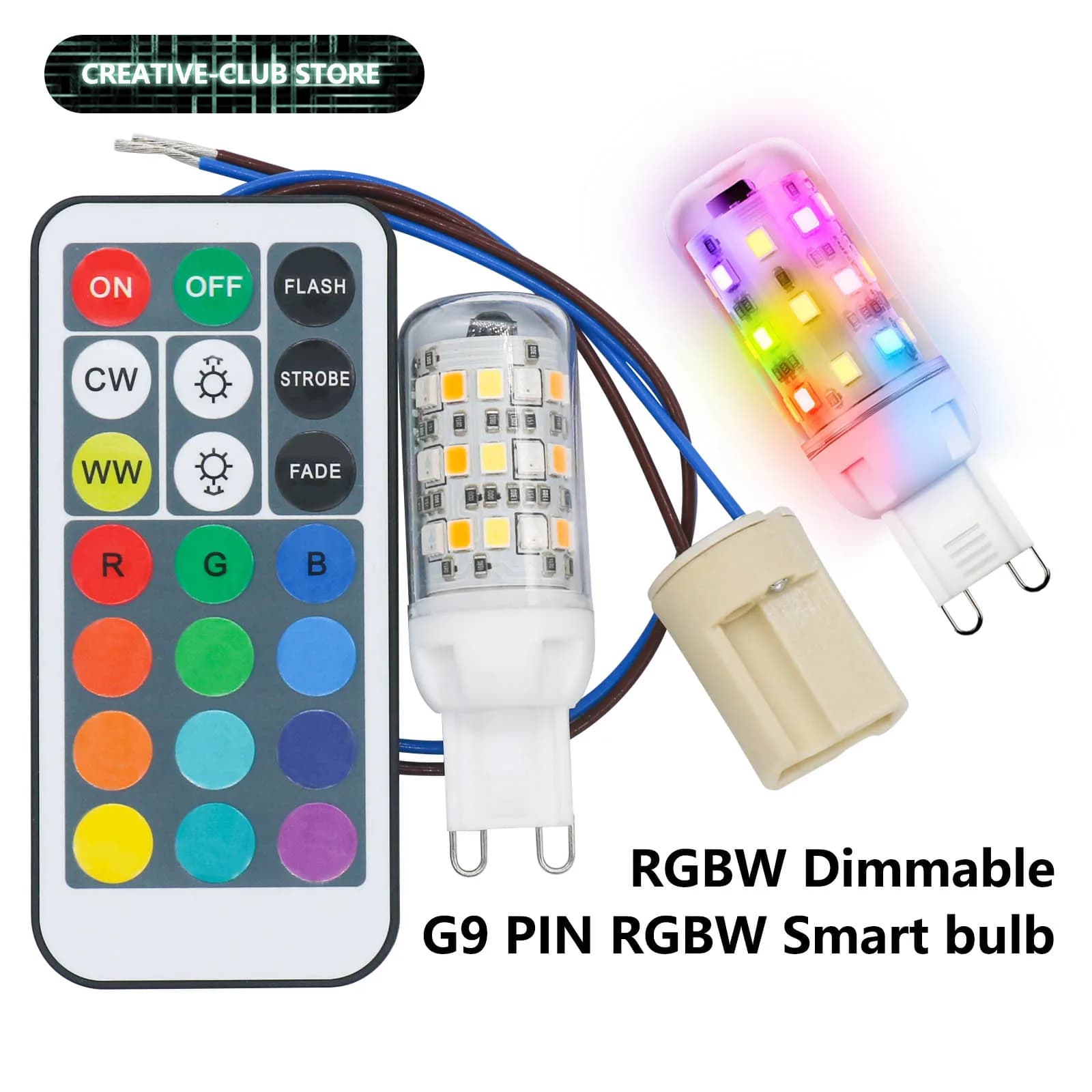 G9 Dimmable LED Bulb with IR Remote Control